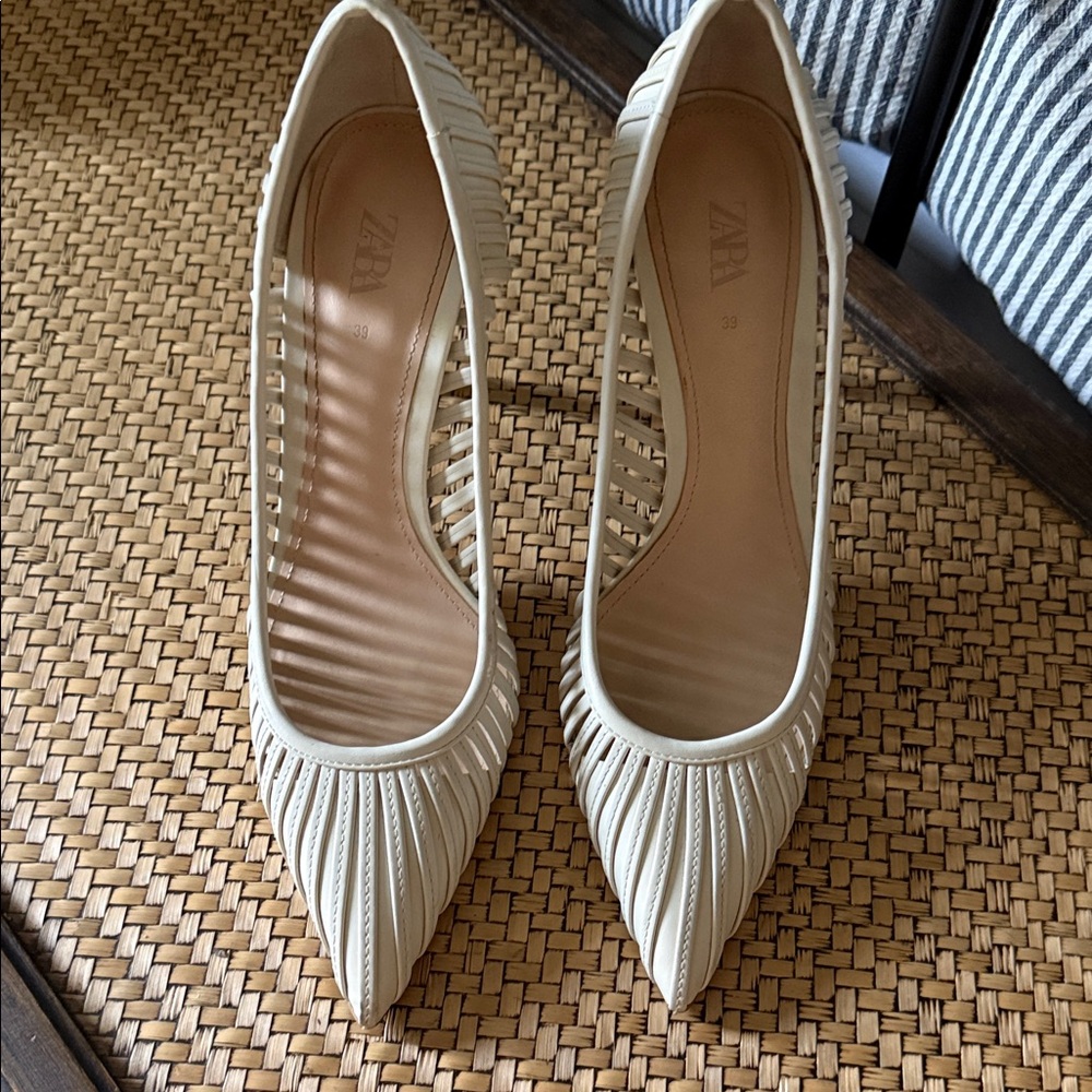 Zara Elegant Cream Heels